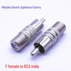 Adaptador RCA Macho para F Fêmea Conversor Plug Lótus
