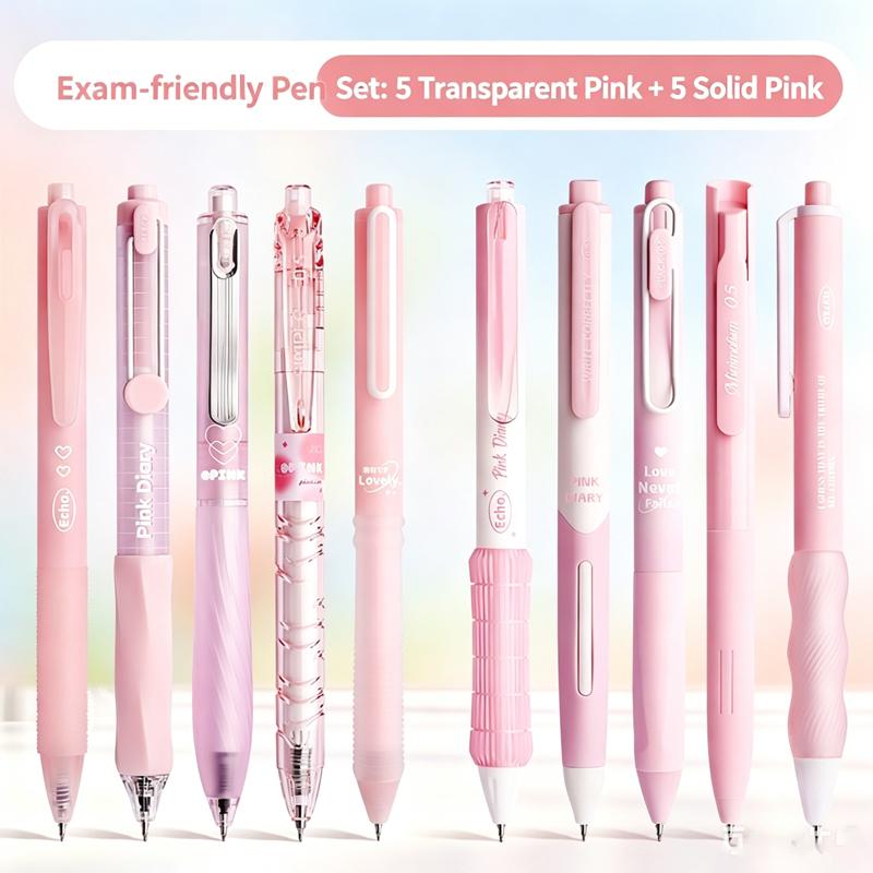 Xiaomi 5/10Pcs Minimalist Transparent 0.5mm Ballpoint Pen Set Large Capacity Quick-Drying Black Gel Pens Fashion Office Signature Pen