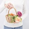 Flower Basket Rural Elegant Hand Woven Wicker Flower Girl Basket for Wedding Home Picnic