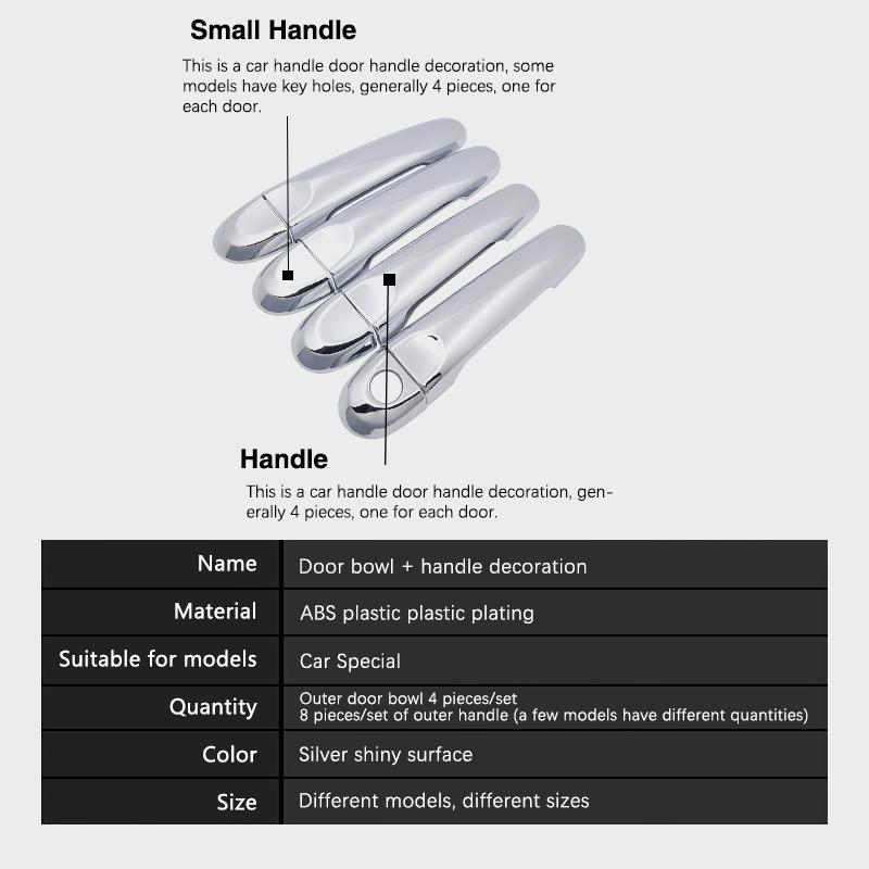 for Nissan Versa Sedan Latio Almera Renault Scala 2012~ 2013 2014 Chrome Door Handle Cover Car Styling Accessories