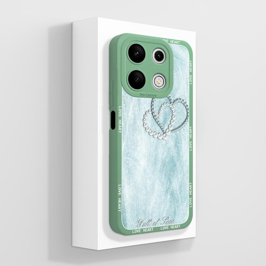 Pre telefón Xiaomi Redmi Note 13 12 14 Pro 13R 12R 14S Puzdro na telefón Pekný fialový vzor srdca pre milovníkov Mäkký silikón Vysoká kvalita Protišmykové puzdro Pre kryt Redmi