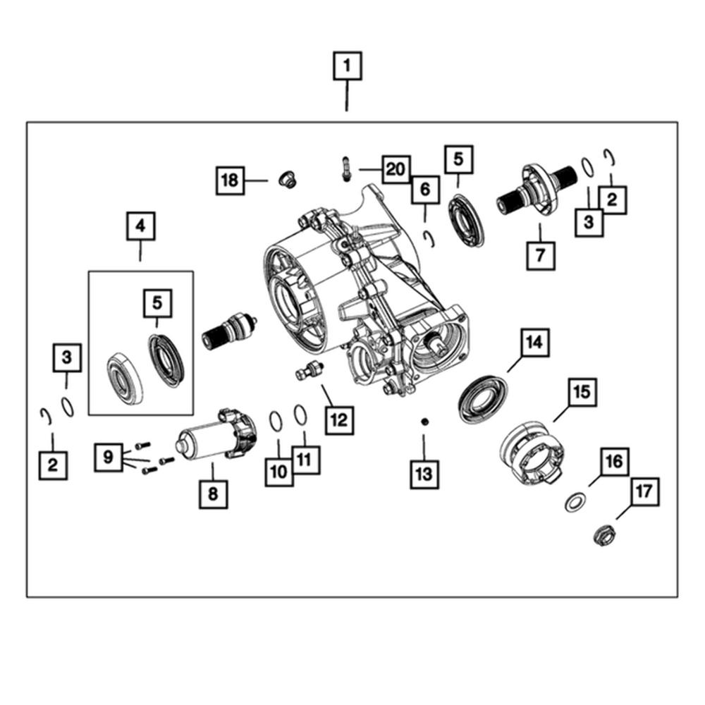 1x New Seal Output 68227807AB 68227807AA For Jeep Cherokee 2014-2018
