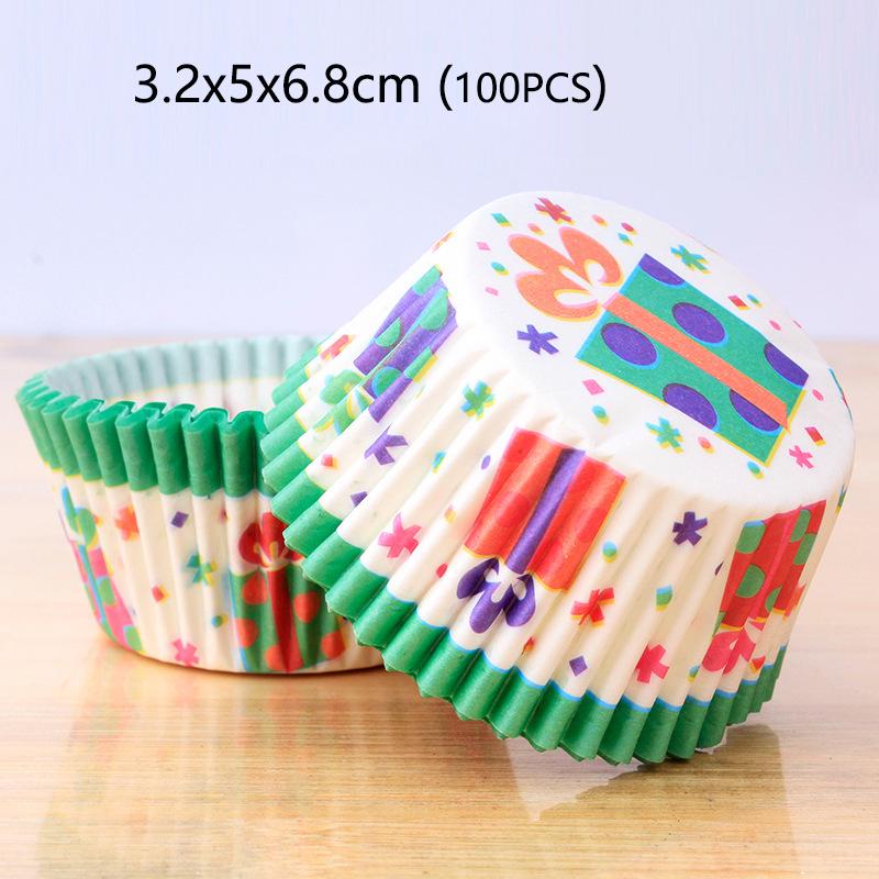 100Pcs Muffin Cupcake Paper Cups Cupcake Liner Baking Muffin Box Cup Case Party Tray Cake Decorating Tools Birthday Party Decor