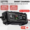 4A Car Motorcycle Battery Charger Multiple Protection LCD Display Intelligent Chargers 12V Pulse Repair AGM Battery Charger