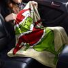 Grinch Christmas Hat Vector Blanket Soft Throw Blanket For Home Bedroom Bed Sofa Travel Office Solid Christmas Blanket