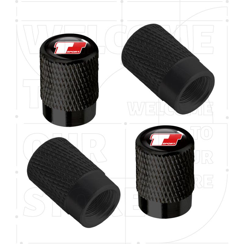For Toyota GR Sport T Sport YARiS Hilux Camry LOGO 4pcs Car Wheel Tire Valve Aluminum Caps Tyre Stem Covers Airdust Waterproof