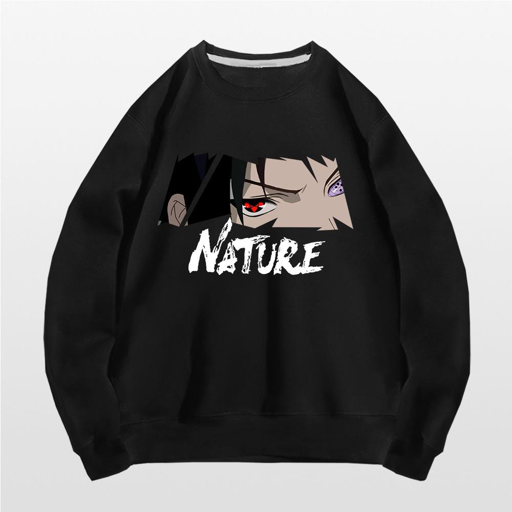 Naruto Crew Neck Pullover Sweater Men s Cotton Loose Shoulder Large Size Hong Kong Style Teen Student Top XXS