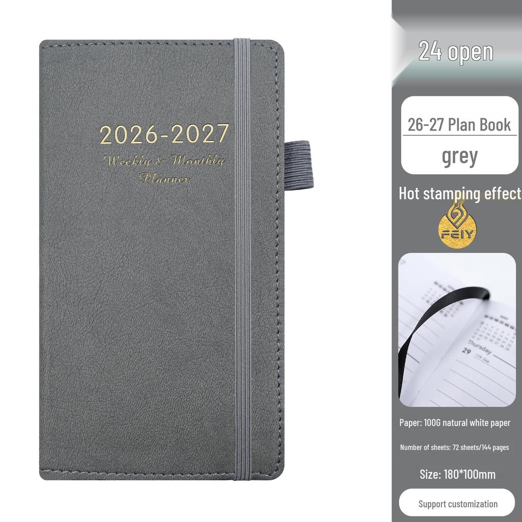 26-27 Mid-Year Weekly Pocket Planner - Compact English Schedule Notebook, 24K Pages.