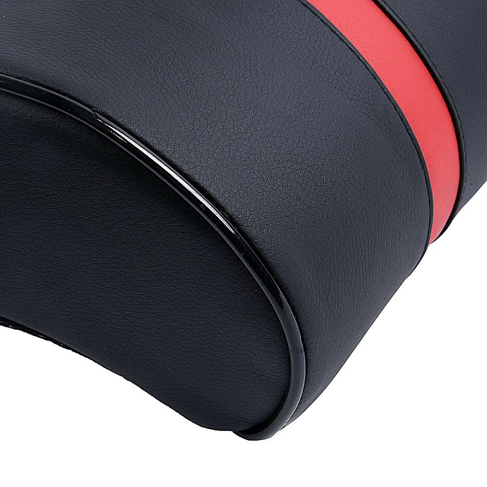 SEAMETAL Car Neck Pillow Memory Foam Pillow 1PC PU Leather Car Auto Seat Neck Rest