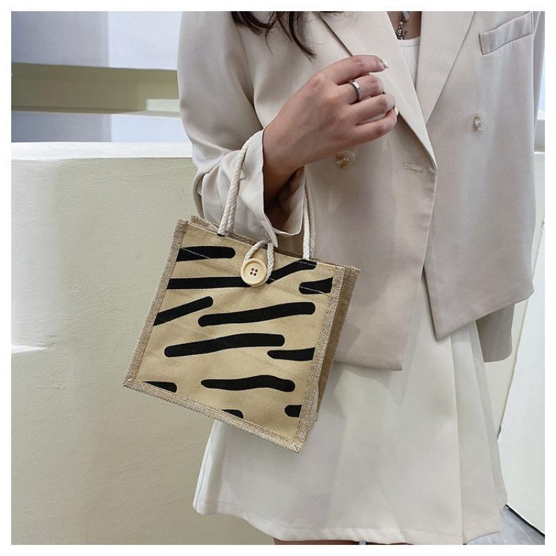 Холщовая сумка женская большая вместимость модная сумка через плечо Южная Корея — фото 8