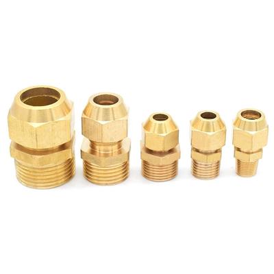Langlebige Messingrohrverschraubung Rohrverbindung 1/8" 1/4" 3/8" 1/2" Messing-Schlauchstutzen Außendurchmesser 6-10mm F/M Kupplungsverbinder Adapter PU PE-Schlauch