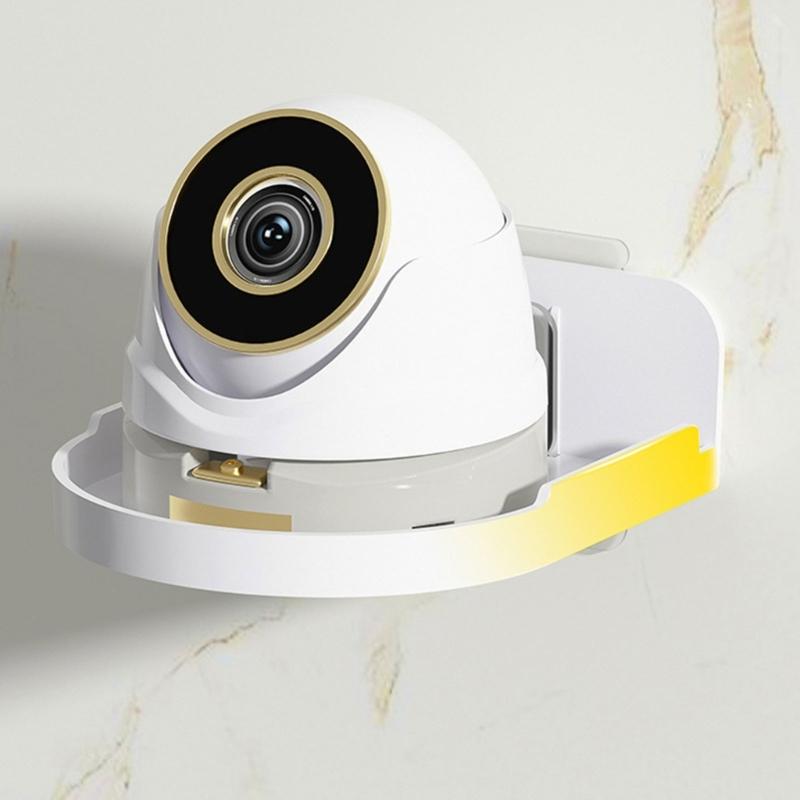 Adhesive Wall Mounted Security Camera Bracket No Drilling Surveillances Camera Holder Shelf for Baby Monitors,Speakers
