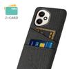 For Honor 400 5G (Global) Case Cloth+Hard PC Phone Cover with Dual Card Slots