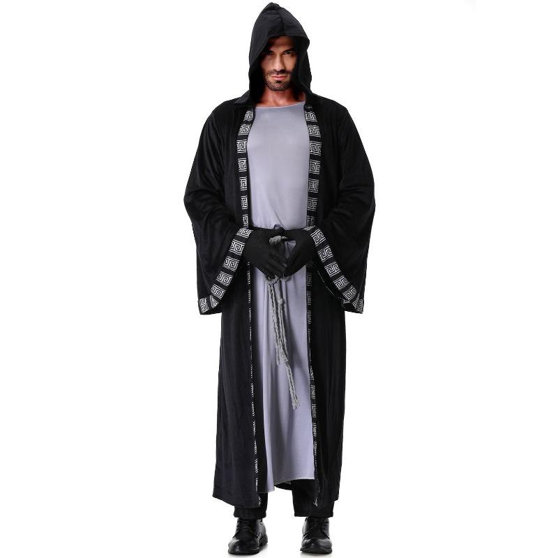 Source Medieval cape death suit, cape wizard robe, Middle Eastern priest costume Halloween costume