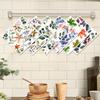 6PCS Leaves Flowers Print Swedish Dishcloths Eco-Friendly Kitchen Rags Absorbent Dish Towels Reusable Washable Cleaning Cloths
