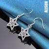 Pendientes de plata de ley 925 con circonitas AAA en forma de estrella, joyería de boda de moda.