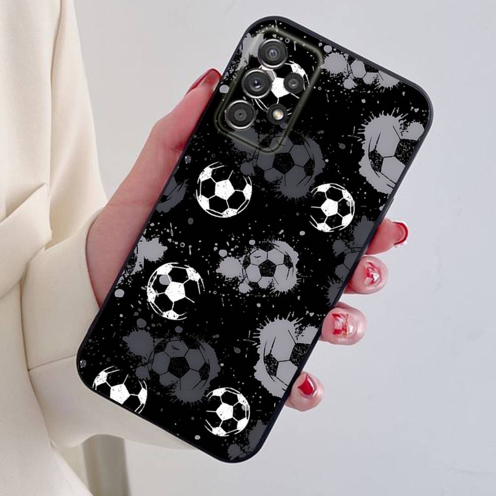 Football Sport Phone Case For Samsung S24,21,22,23,30,Ultra,20,Plus,Note,10,9,Black Soft Silicone Case