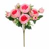 Realistic Touch Artificial Flowers Long Stem Fake Roses  Home Wedding Bridal