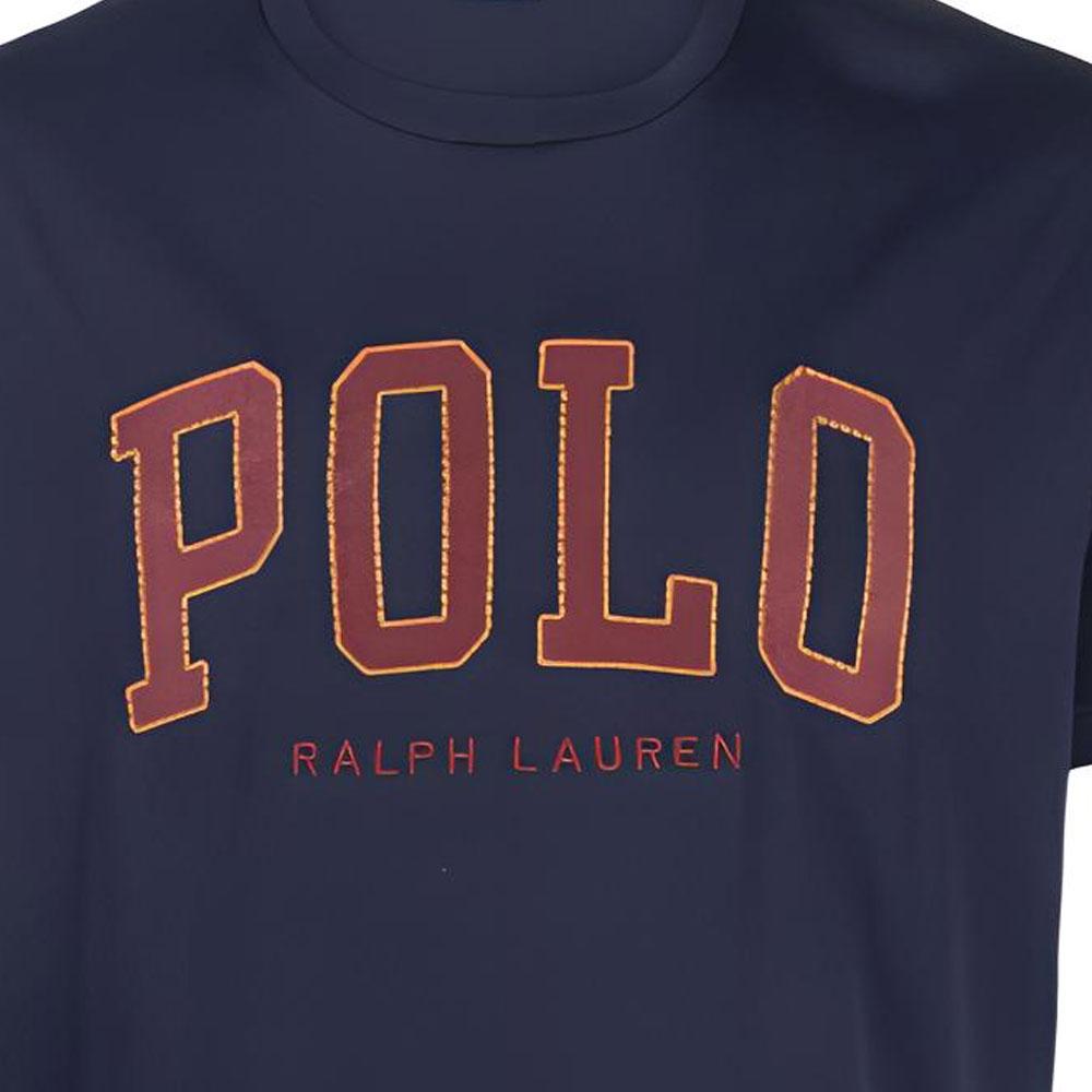 Polo Ralph Lauren Logo Embroidered Crew Neck Short Sleeve T-Shirt Men Tops Dark-Blue 710917892-001
