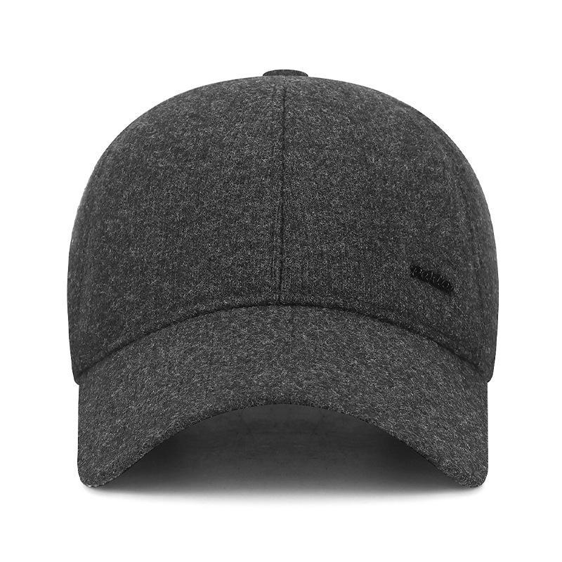 Middle-Aged Cap Men Winter Ear Protection Cap Thick Windproof Cold Baseball Cap Cotton Cap