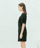NEAR&DEAR Heart Square Neck Mini Dress_Black