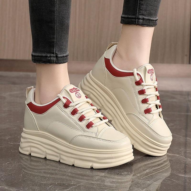 Fashion Women Shoes Trend Woman Chunky Sneakers Korea Hidden Increase Thickess Platform Shoes Outdoor Breathable Comfortable Casual Shoe
