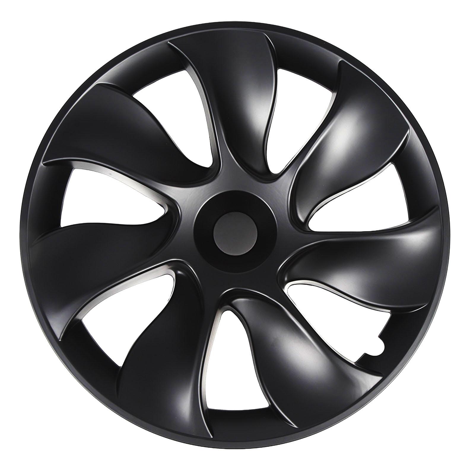 

4 шт. Колпаки для 19-дюймовых колес Полное покрытие колпака Замена колпака для Tesla Model Y 2020–2023 Глянцевый черный