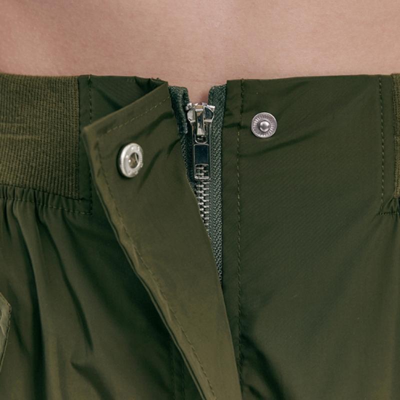 MAXZA Zip Up String Pintuck Flap Pocket Long Skirt Zc09qs008on