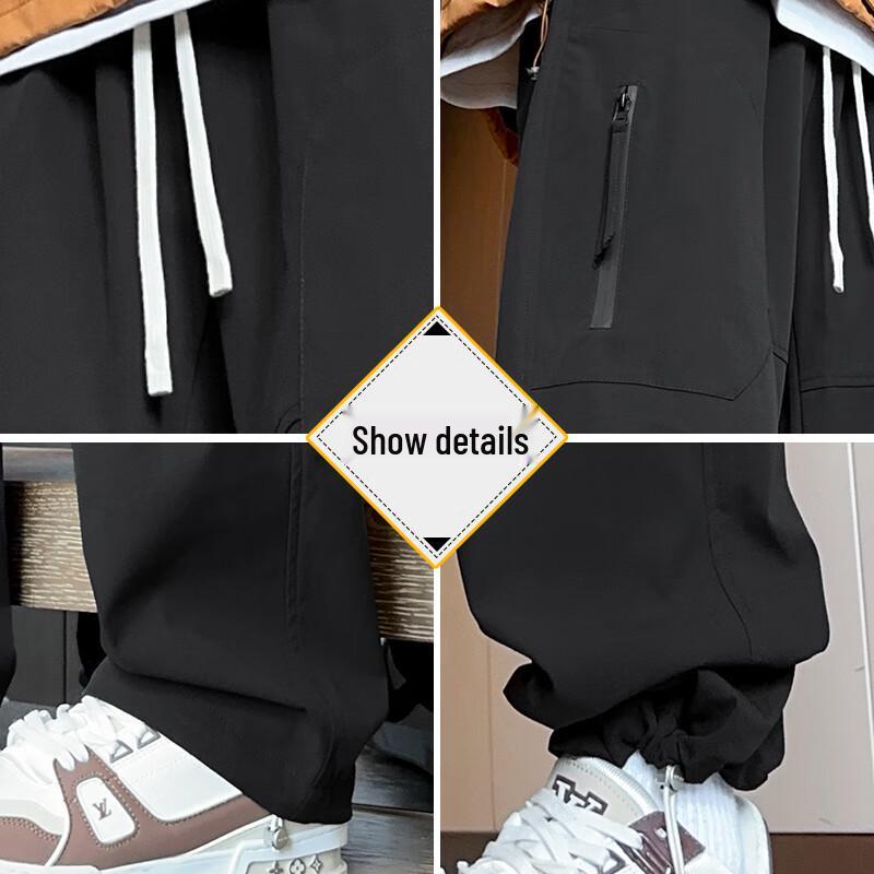 Pánské ležérní outdoorové cargo kalhoty s rovnými nohavicemi