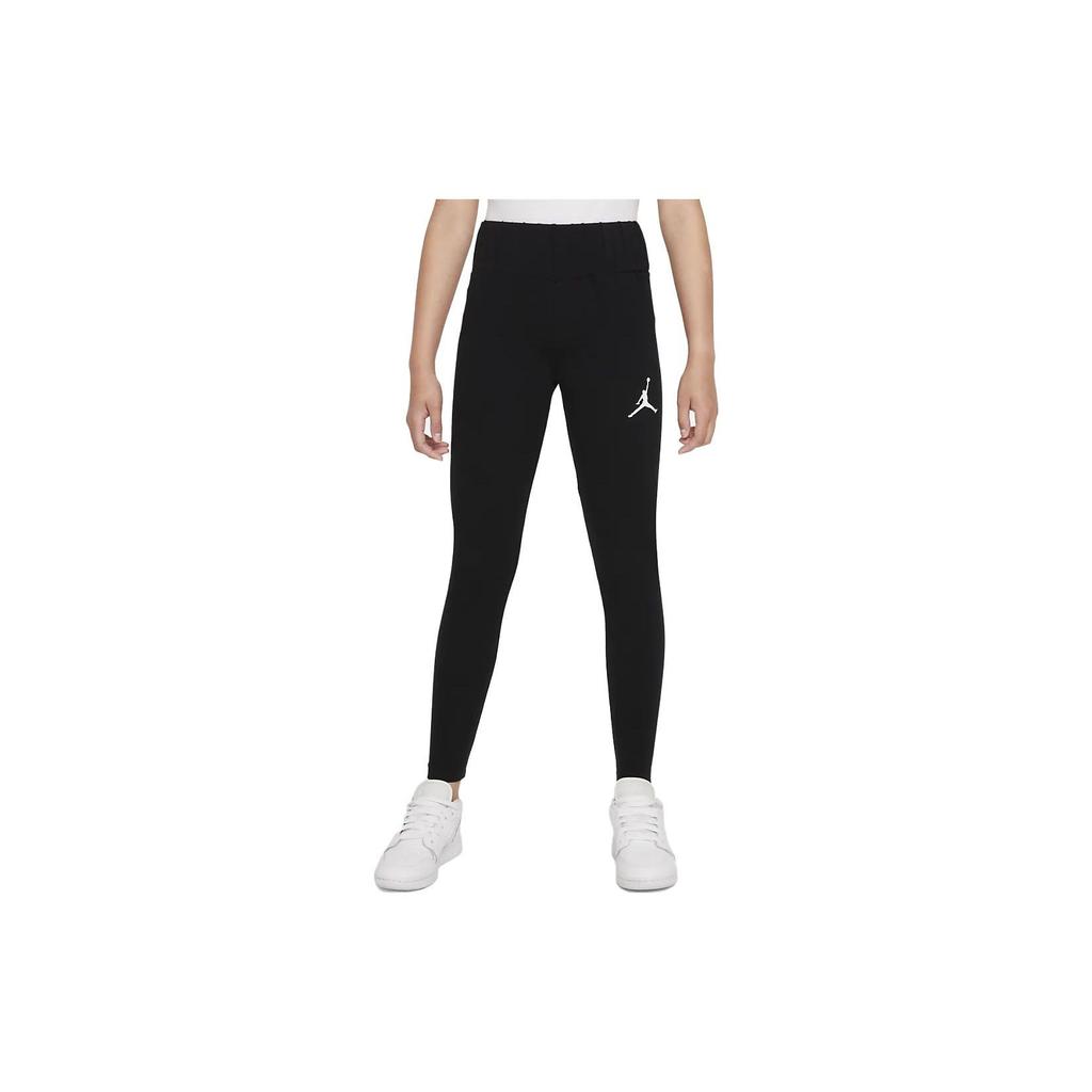 Jordan Kids Knitted Sports Pants Solid Color Logo Embroidery High Waist Kids pants Black DJ3399-010