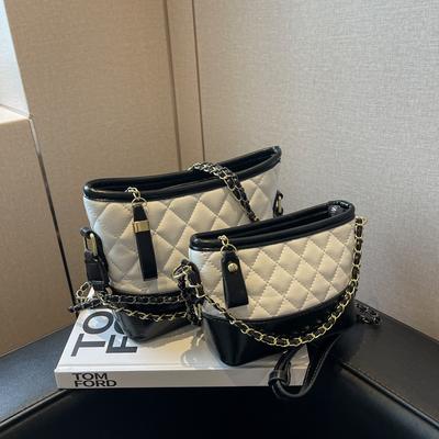 This Year's Popular Bag Versatile Women's Bag 2025 New Fashion Diamond Chain Splicing Single Shoulder Crossbody Stray Bag