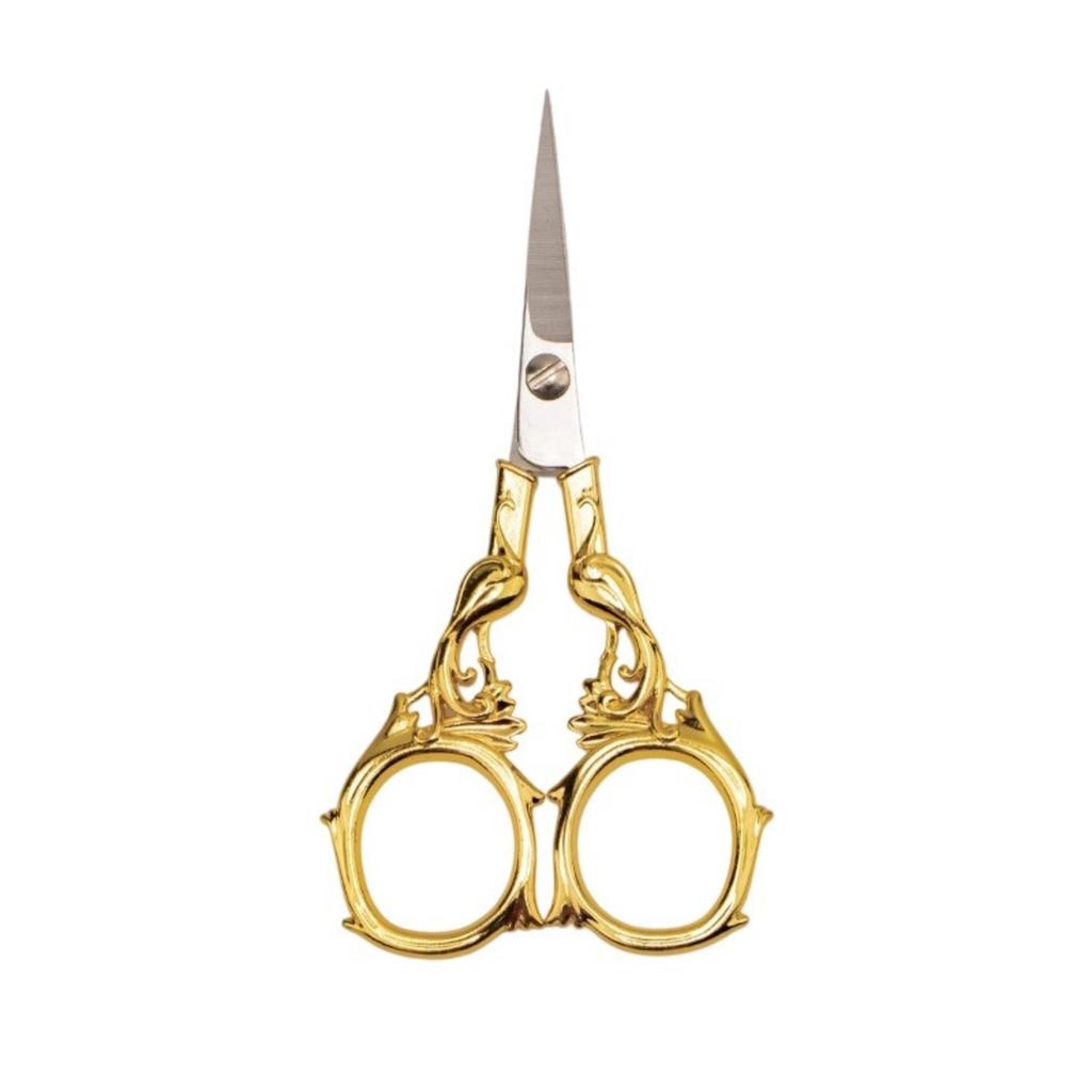 Vintage Engraved Stainless Steel Embroidery Scissors Multi Purpose Craft Tool For Sewing Feather Trimming And Decorative Display
