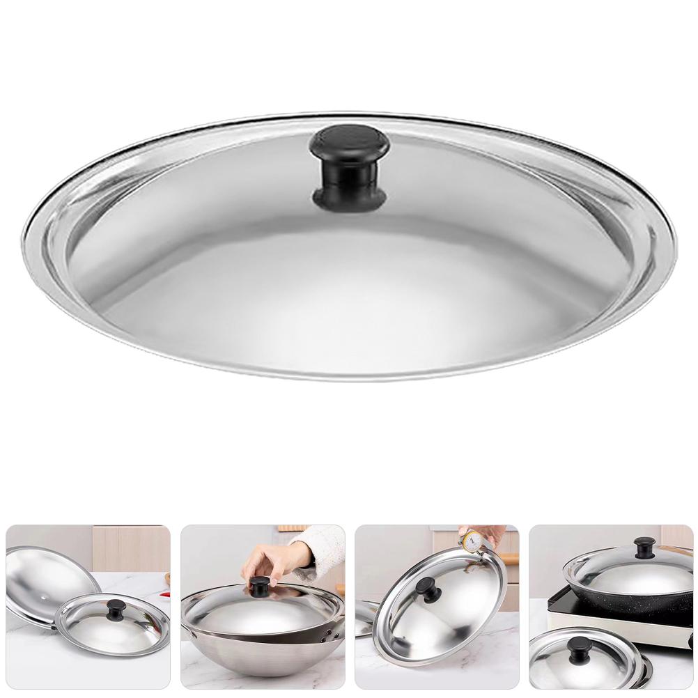 Nerūdijančio plieno puodo dangčio pakeitimas Puodo dangtis Universalus maisto gaminimui 24 cm (Tinka 22 22,5 cm vidinio skersmens puodams) Atsitiktinis stilius