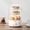 250W Multifunctional Electric Boilers 2-Layer Rapid Egg Cooker Steamer Egg Poacher Boiler Capacity Removable Tray