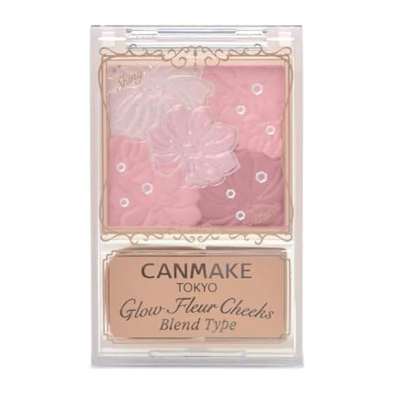 Canmake Glow Fleur Щеки (Тип смеси) B02 Розовая Балерина Румяна Глянцевый Хайлайтер Прозрачный Матовый 1 шт. (х 1)