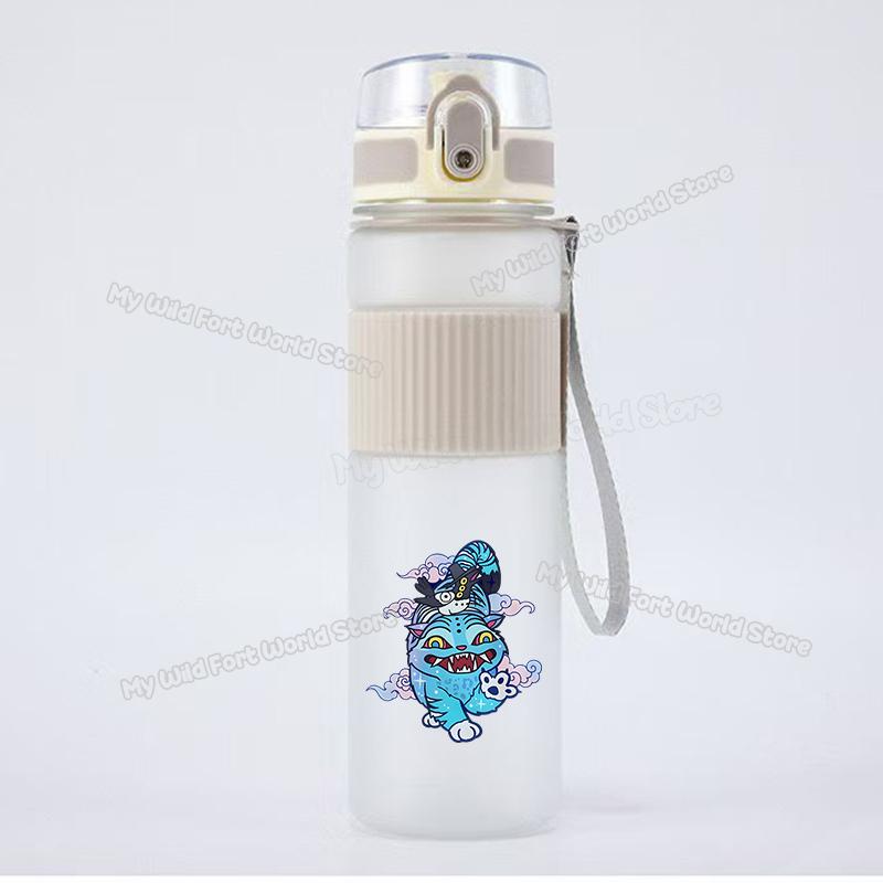 550ml KPop Demon Hunters Kids Sports Water Bottle Rumi Mira Zoey Girl Straw Drink Cup Huntrix Cute Cartoon Bottle Birthday Durable Gift