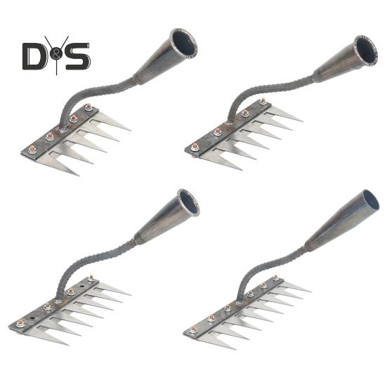 Odłączany grabie ogrodowe ze stali manganowej do wyrywania chwastów Ręczny pazur do usuwania chwastów do wyrywania korzeni w ogrodzie, spulchniania gleby i grabienia trawy