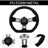 Steering Wheel 270mm Lassic Hardware Accessories Interior With Holes Durable For Go Kart Replacement Vehicle Universal 3 Spokes PU Foam