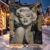 Marilyn Monroe Pattern Blanket for Home Decoration, Bed, Sofa, Car Travel, Camping, Suitable for All Seasons, Birthday Christmas Gift