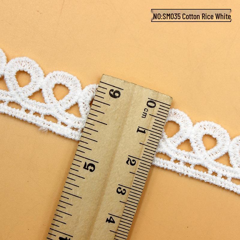 Water Soluble Lace Embroidery Collar - DIY Sewing Material Crescent Edge Cotton 