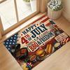 1pc, 2D Flat Printing, July 4Th Independence Day BBQ Theme Indoor Mat, Non-Slip And Machine Washable Easy To Clean Polyester Carpet, Suitable for Home