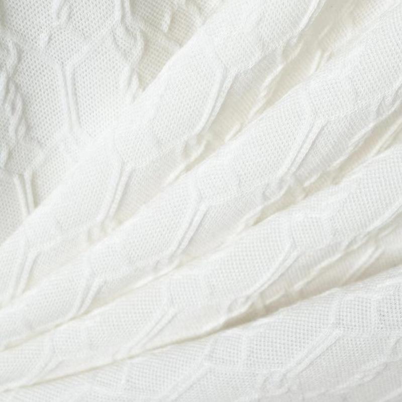 Sommar Slim Fit Pikétröja Herr Våffeljacquard Färgmatchande Krage Herr Kortärmad