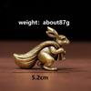 Copper Rat Figurine Home Decoration Living Room Brass Mouse Money Bag Feng Shui Desk Ornaments Good Lucky Wealth