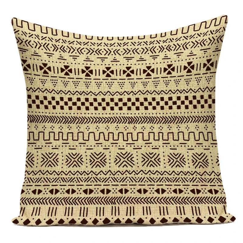 Polyester Boho Geometric Mandala Flowers Decorative Pillows Sofa Home Bedroom Cushion Cover Pillowcase