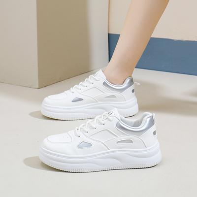 Herbst Neue Ins Atmungsaktive Weiße Schuhe für Damen Low-Top Lässige Board Schuhe Plateau Plateauschuhe für Damen