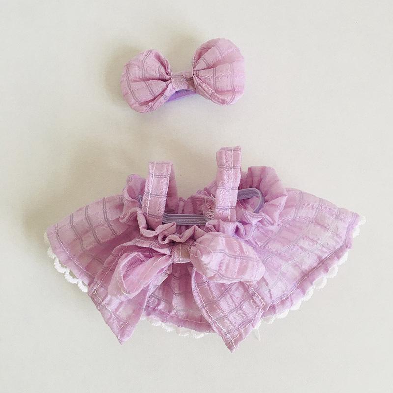 בגדי בובת קטיפה ויניל חמודה 17 ס"מ קופסה עיוורת - תליון LaBuBu שמלת אביזרים