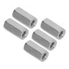 20Pcs Hex Coupling Nut M6 Stainless Steel Rust Resistant Connector Nut Kit Silver