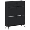 Shoe Cabinet BREDA 78 X 24 X 103 Cm Engineered Wood Black