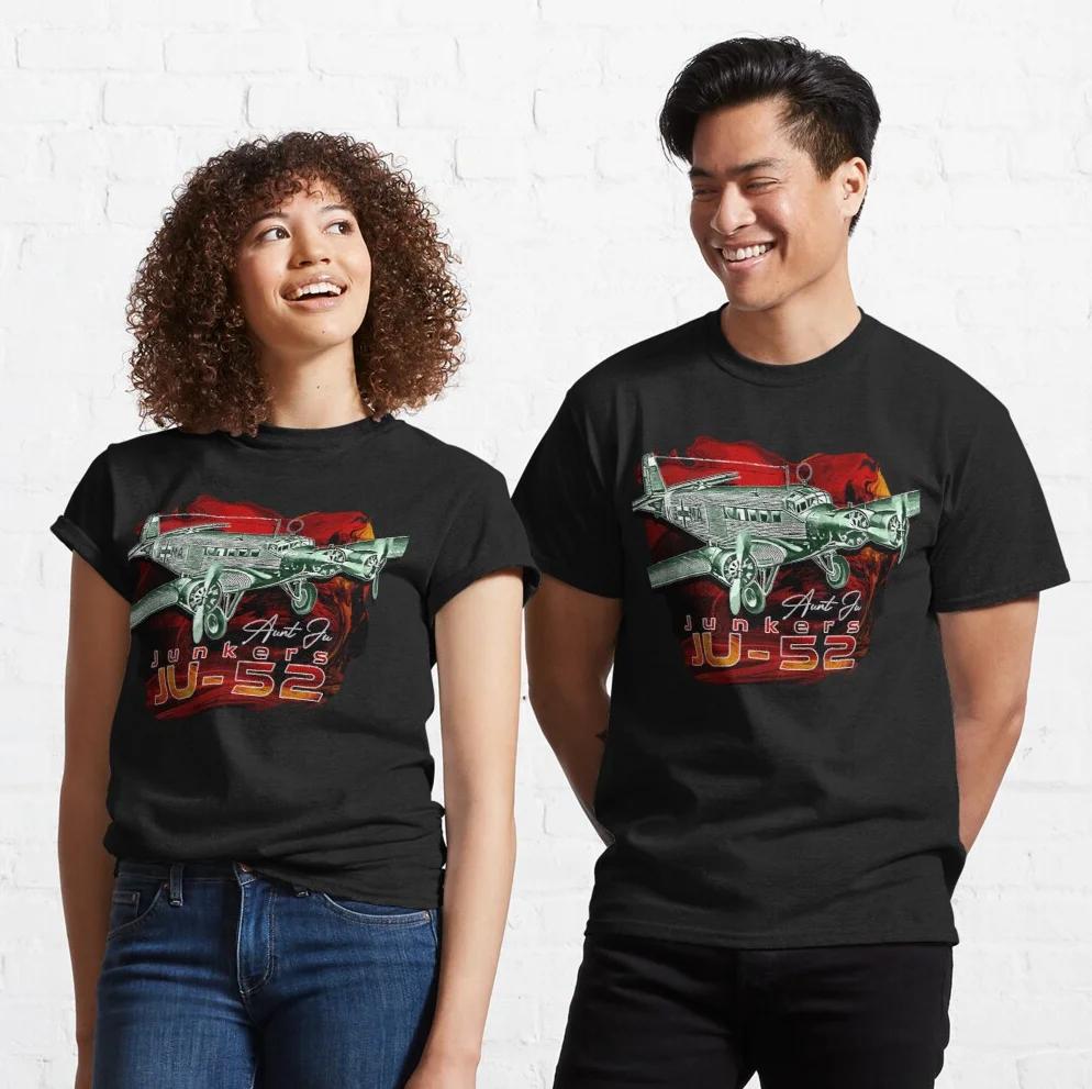 

WWII Ju-52 ( Aunt Ju ) Transport Aircraft T Shirt New 100% Cotton Short Sleeve O-Neck T-shirt Casual Mens Top - Men s Summer... S разноцветный