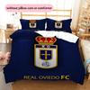 Real Oviedo Patronen Beddengoed Huisdecoratie Verjaardagscadeau (1 dekbedovertrek + 2 kussenslopen, zonder binnenkussen)